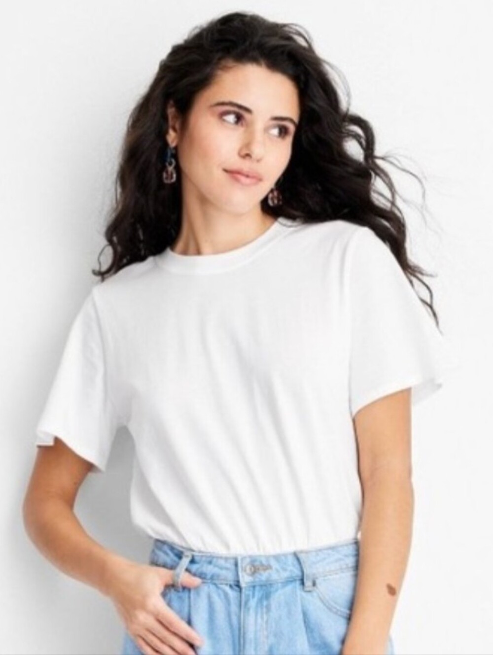 NWT Future Collective Short Sleeve Everyday Thong Bodysuit White Sz 1X